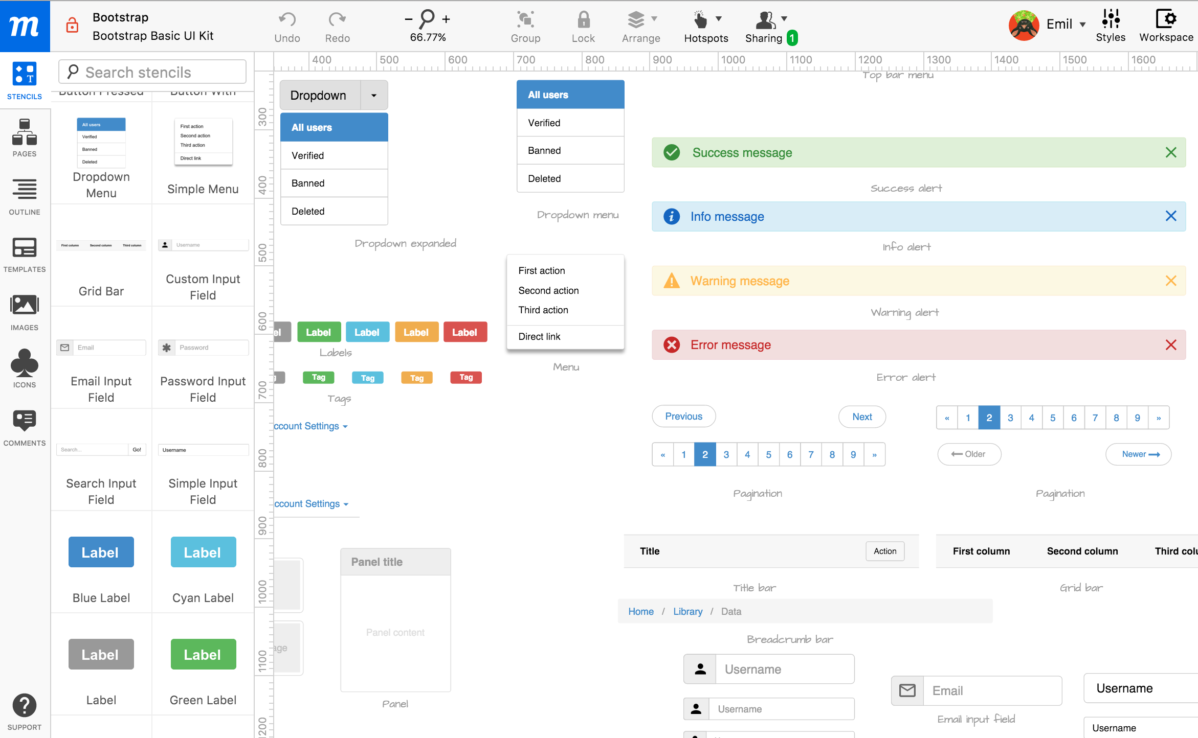 Moqups Bootstrap UI Kit