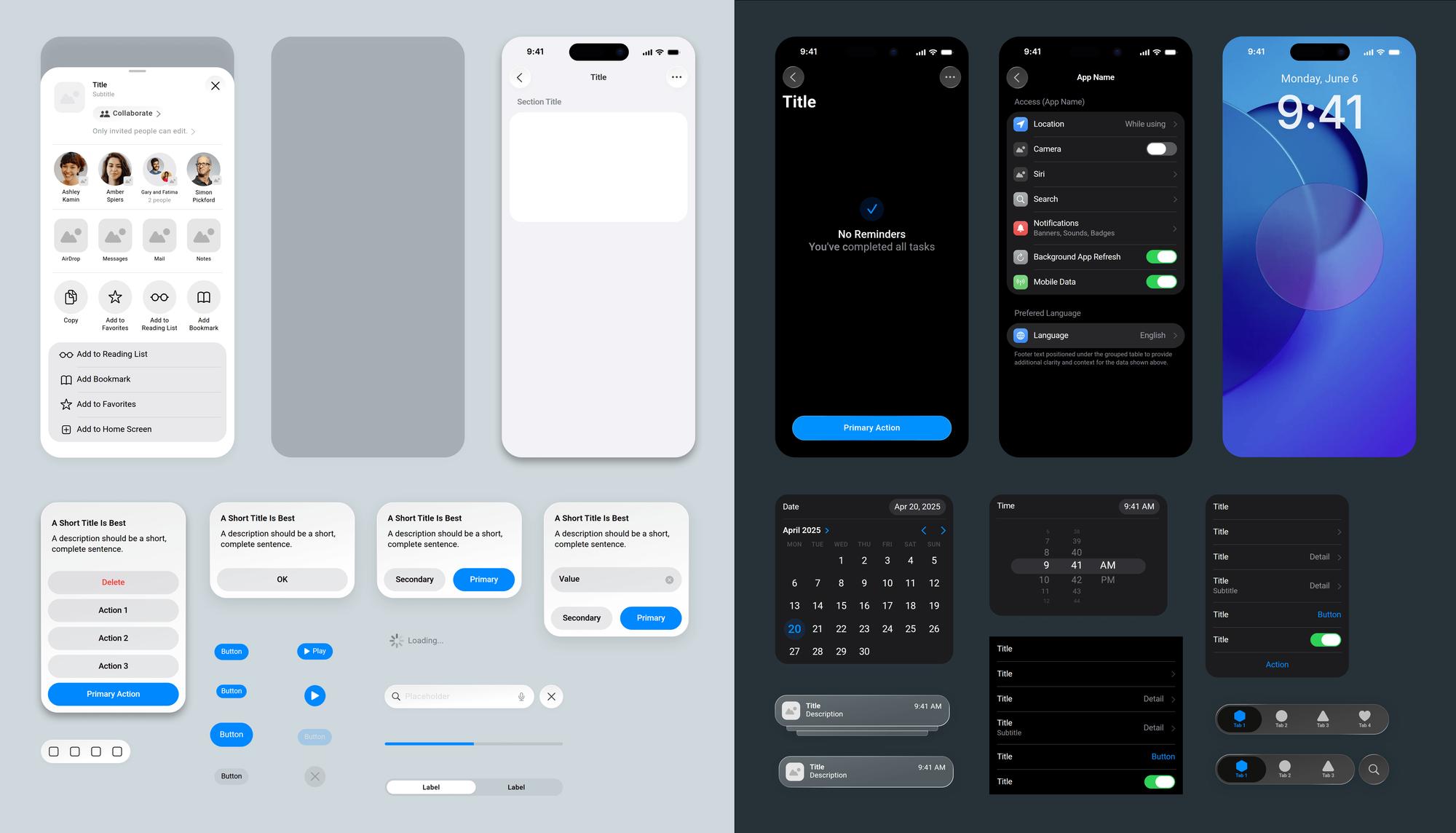 iOS 26 and Material Design 3 UI kits | Moqups Blog