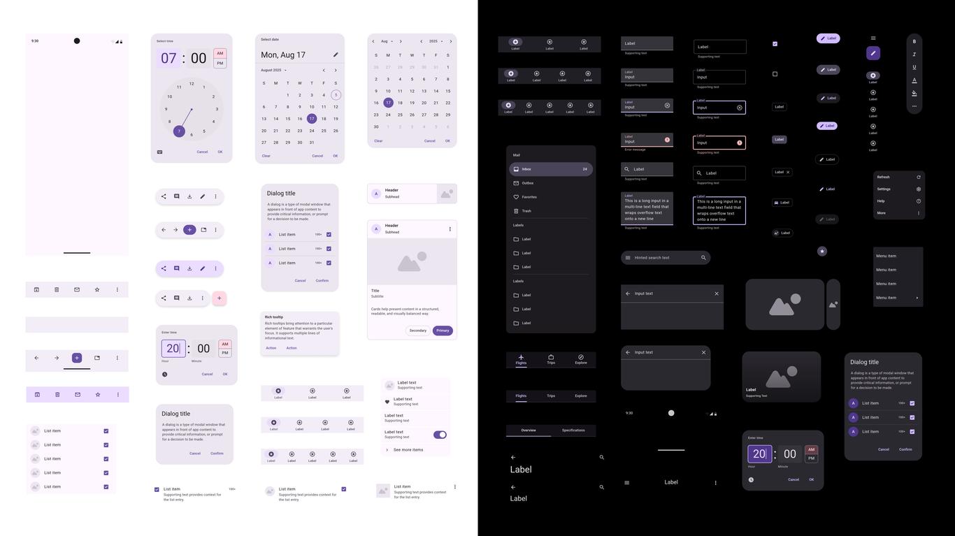 iOS 26 and Material Design 3 UI kits | Moqups Blog