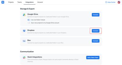 Connect to Dropbox