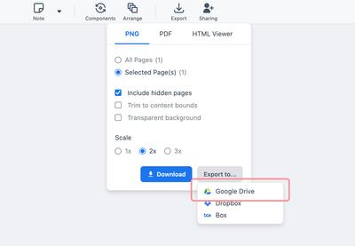 Export to drive
