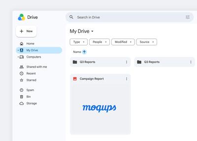 Access Moqups Projects from Drive