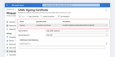 Certificate status