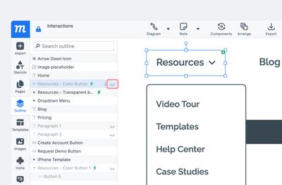Show/Hide button
