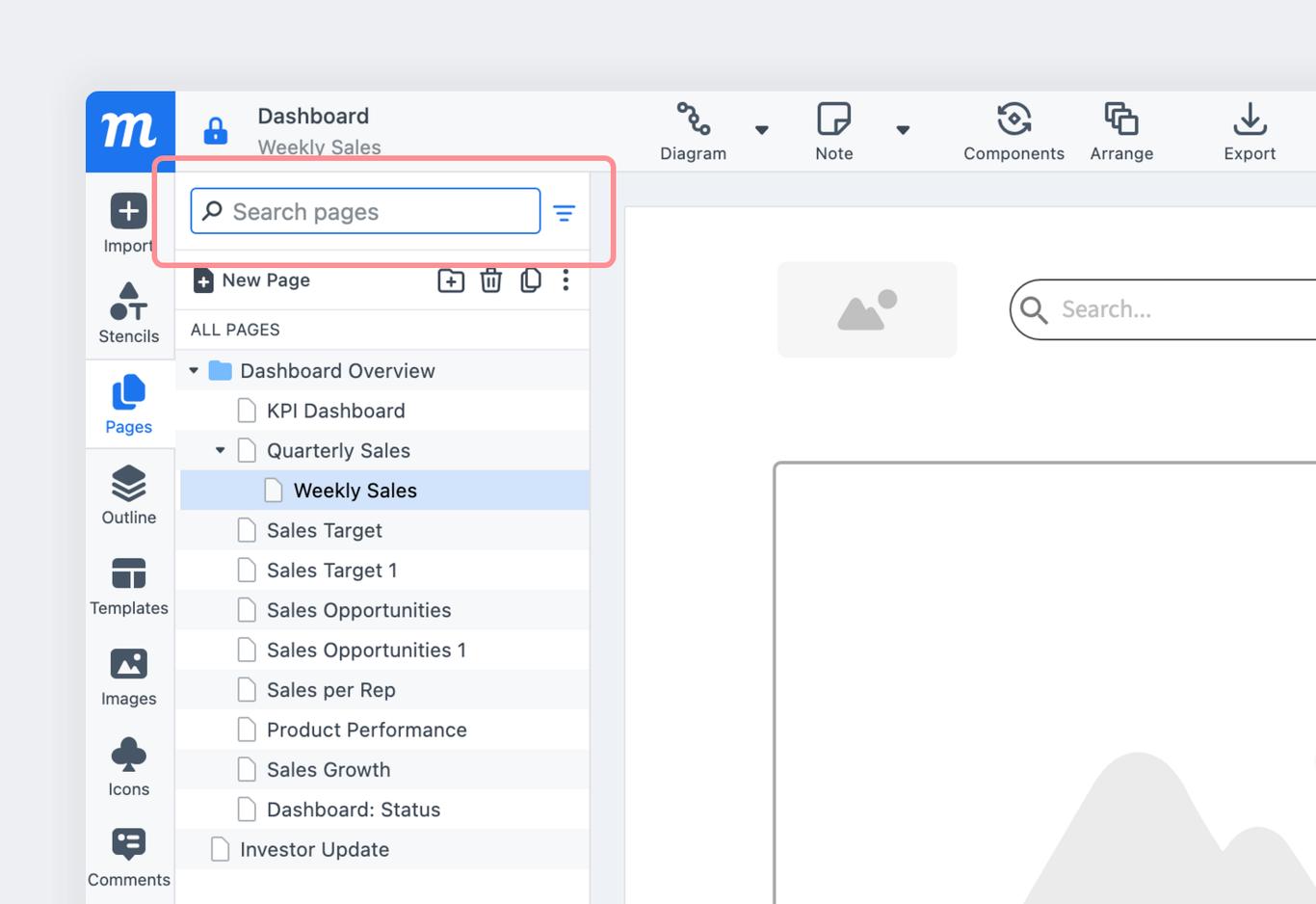 Create and format pages | Moqups Help Center