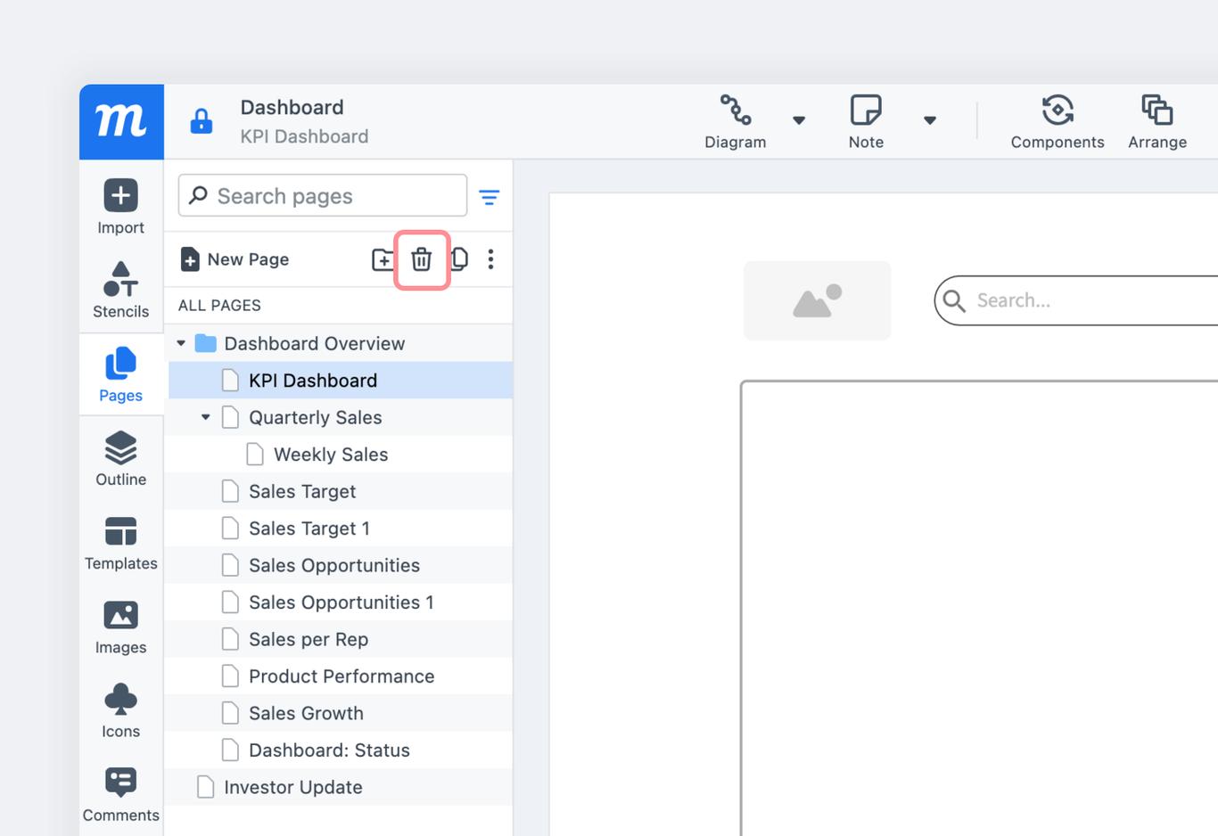 Create and format pages | Moqups Help Center