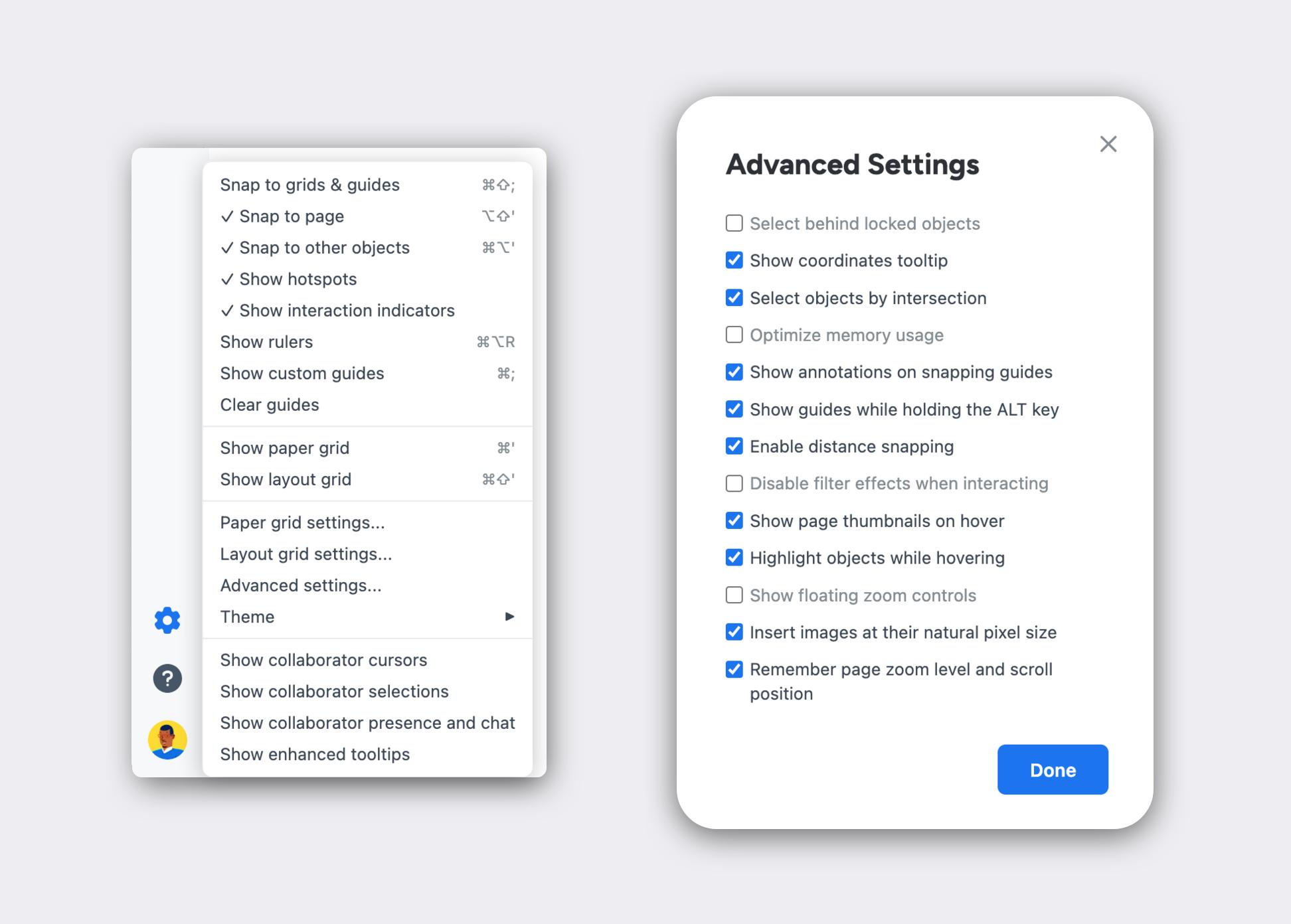 Customize your workspace | Moqups Help Center