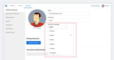 Change Language