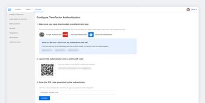 Configure 2FA