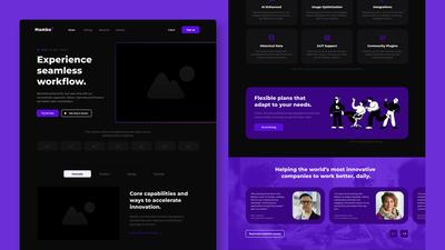 SaaS Website Wireframe Template