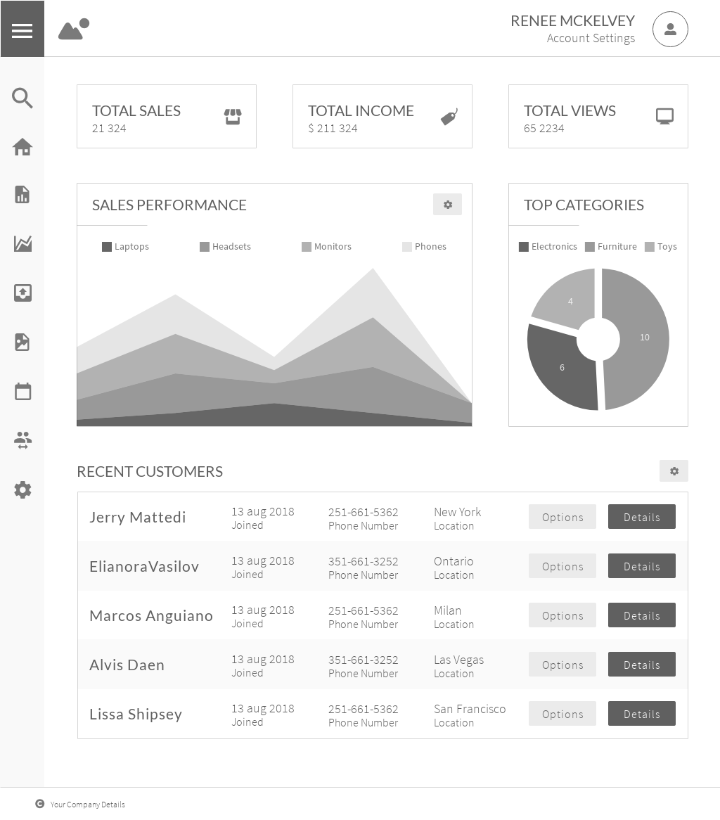 Download Admin Dashboard Wireframe Template Moqups