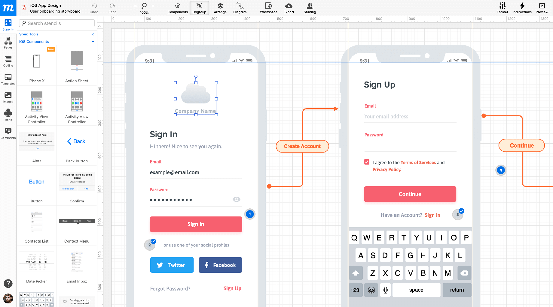 Modelli Mockup UI e Wireframe UX | Moqups