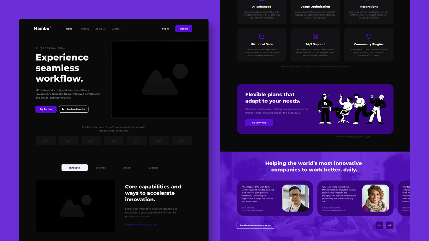 SaaS Website Wireframe Template | Moqups